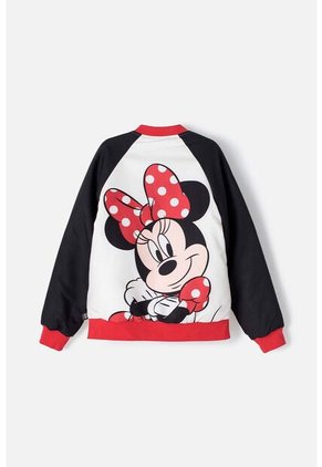 Chaqueta De Minnie Mouse Con Cierre Blanco Y Rojo Para Niña 4