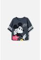 Camiseta De Mickey Mouse Manga Corta Negra Para Niña 10 de Disney