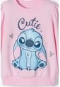 Buzo De Stitch Rosado Claro Cerrado Para Niña 2T A 5T 5T de Disney