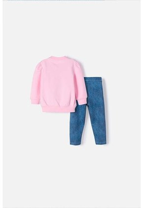 Conjunto De Stitch Rosado Y Azul Estampado Para Bebé Niña 6-9
