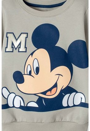 Buzo De Mickey Mouse Cerrado Verde Oliva Para Niño 2T A 5T 5T