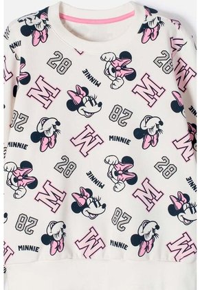 Conjunto De Minnie Mouse Con Buzo Marfil Para Niña 12
