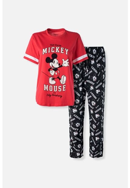 Pijama De Mickey Mouse Con Pantalon Largo Para Mujer XS