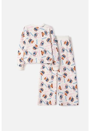 Conjunto De Stitch Y Capybara Marfil Para Niña 8