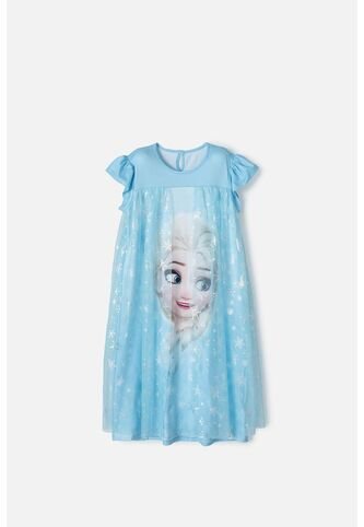 Pijama De Frozen Azul Manga Sisa Con Bolero Para Niña 4 Disney