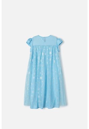 Pijama De Frozen Azul Manga Sisa Con Bolero Para Niña 4