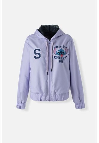 Chaqueta De Stitch Lila Con Cierre Para Mujer XS Disney