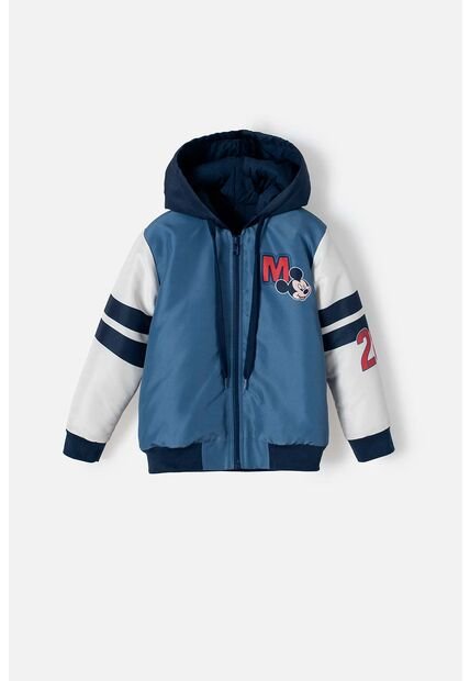Chaqueta De Mickey Mouse Con Capucha Azul Y Marfil  Unisex 4T
