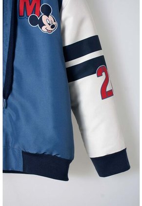 Chaqueta De Mickey Mouse Con Capucha Azul Y Marfil  Unisex 4T