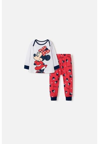 Pijama De Minnie Mouse Con Pantalón Largo Multicolor Para Bebé Niña 12-18 Disney