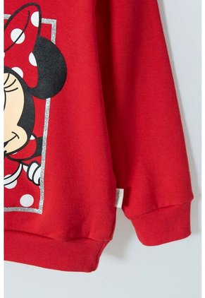 Buzo Minnie Mouse Cerrado Rojo Para Bebé Niña 3-6