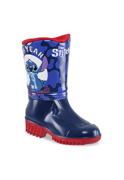 Botas Lluvia Gantu Stitch Azul-Rojo Para Niño Disney