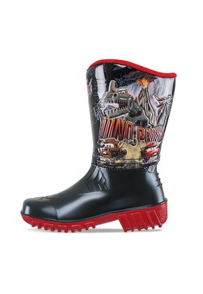 Botas Lluvia Sherman Cars Negro-Rojo Para Niño Disney