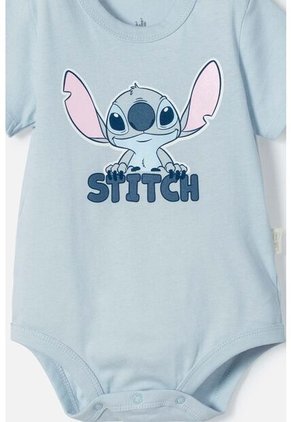 Body De Lilo Y Stitch Azul Con Ajuste En Entrepierna Para Bebé Niña 18-24