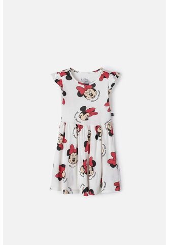 Vestido De Minnie Mouse Manga Corta Multicolor Para Niña 10 Disney