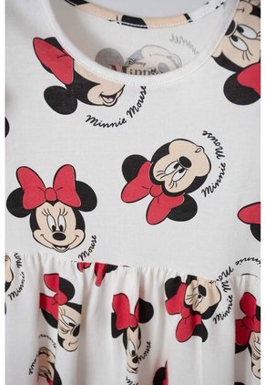 Vestido De Minnie Mouse Manga Corta Multicolor Para Niña 10