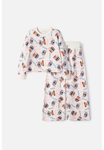 Conjunto De Stitch Y Capybara Marfil Para Niña 6 Disney