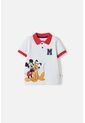 Camiseta Tipo Polo De Mickey Mouse Blanco Para Niño 2T A 6T 3T de Disney