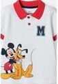 Camiseta Tipo Polo De Mickey Mouse Blanco Para Niño 2T A 6T 3T de Disney