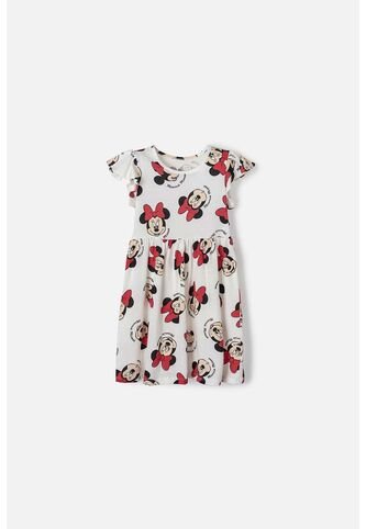 Vestido De Minnie Mouse Marfil Para Niña 2T A 5T 5T Disney