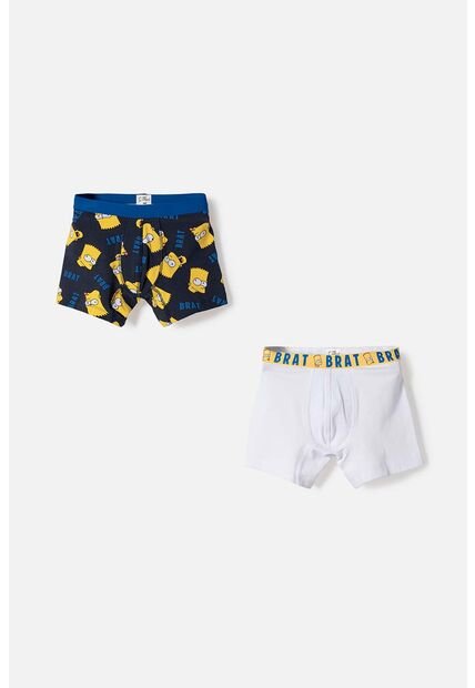 Pack X2 Boxer De Los Simpsons Multicolor Para Niño 12