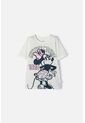 Camiseta De Minnie Mouse Marfil Manga Corta Para Niña 12 de Disney