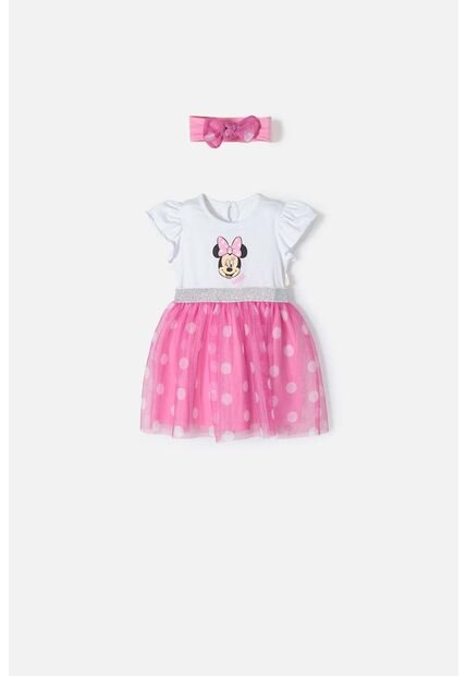 Vestido De Minnie Mouse Con Bolero Multicolor Para Bebé Niña. 6-9