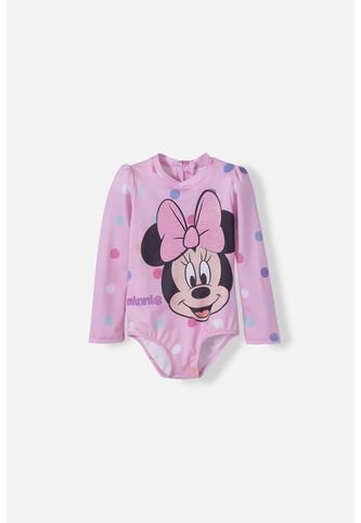 Vestido Baño Minnie Mouse Rosado Para Niña 2T A 5T 2T Disney
