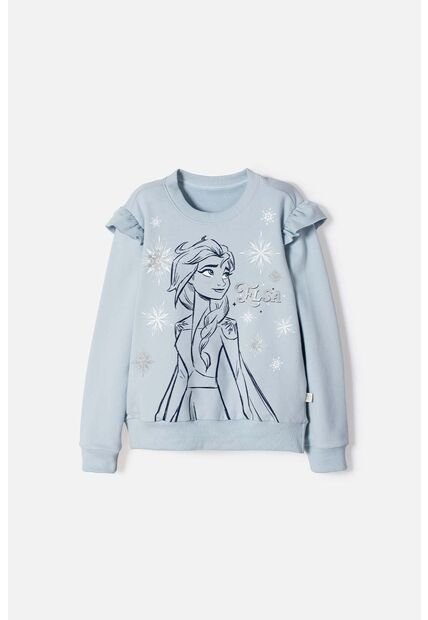 Buzo De Frozen Cerrado Azul Cielo Para Niña 8