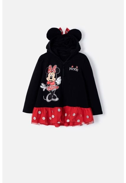 Buzo De Minnie Mouse Negro Con Bolero Para Niña 2T A 5T 5T