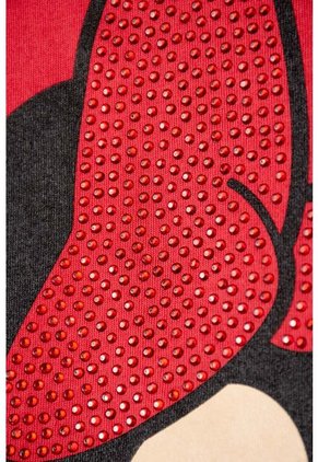 Camiseta De Minnie Mouse Manga Corta Rojo Para Niña 8