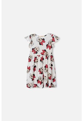 Vestido De Minnie Mouse Marfil Para Niña 2T A 5T 3T