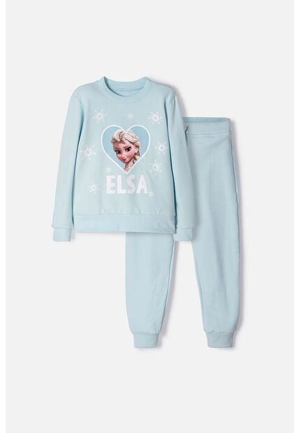 Conjunto De Frozen Pantalón Largo Azul Para Niña 6