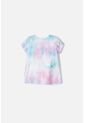 Camiseta De Stitch Multicolor Manga Corta Para Niña 2T A 5T 3T de Disney