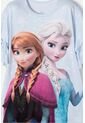 Camiseta De Frozen Manga Corta Azul Cielo Para Niña 4 de Disney