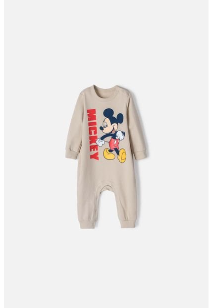 Pijama De Mickey Mouse Tipo Mameluco Caqui Para Bebé Niño 12-18