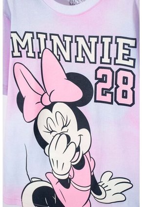 Camiseta De Minnie Mouse Multicolor Estampada En Frente Para Niña 4