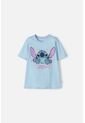 Camiseta De Stich Azul Con Brillo Para Niña 8 de Disney