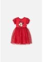 Vestido De Minnie Mouse Rojo Estampado En Frente Para Niña 2T A 5T 5T de Disney