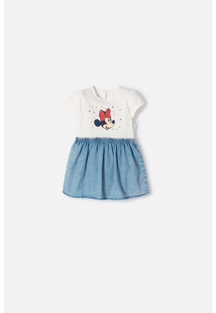 Vestido De Minnie Mouse Marfil Para Bebé Niña 3-6