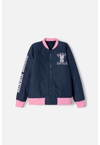 Chaqueta De Minnie Mouse Azul Con Ajuste De Cierre Para Niña 12 Disney