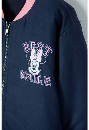 Chaqueta De Minnie Mouse Azul Con Ajuste De Cierre Para Niña 12