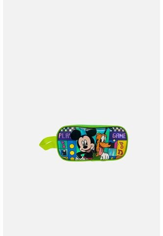 Cartuchera Premium Azul/verde De Mickey Mouse Para Niño U Disney