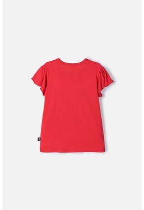 Camiseta De Blancanieves Roja Estampada En Frente Para Niña 8