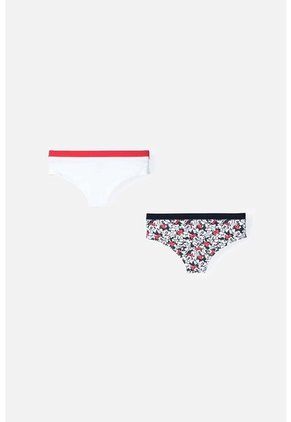 Pack X2 Panties De Minnie Mouse Blanca Y Multicolor Para Mujer S