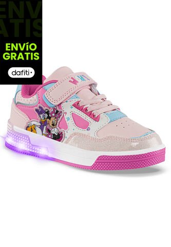 Tenis Con Luces Mouse Esker Rosa Disney Para Niño Disney