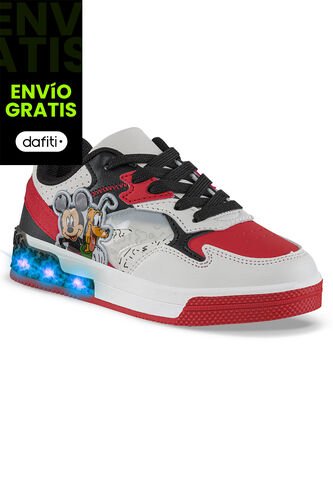 Tenis Con Luces Mickey Alutor Rojo Disney Para Niño Disney