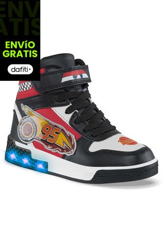 Tenis Con Luces Cars Fespin Negro Disney Para Niño Disney