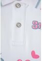 Camiseta Tipo Polo De Stitch Blanca Tipo Polo Para Niña 6 de Disney