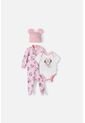 Set Primer Día De Minnie Mouse Marfil Y Rosado Estampado Para Bebé Niña 0-3 de Disney